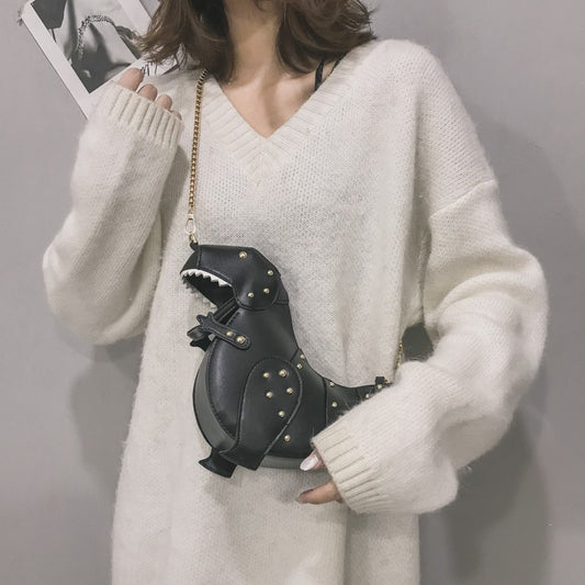 Cute Cartoon Dinosaur Crossbody Shoulder Bag Dino Purse