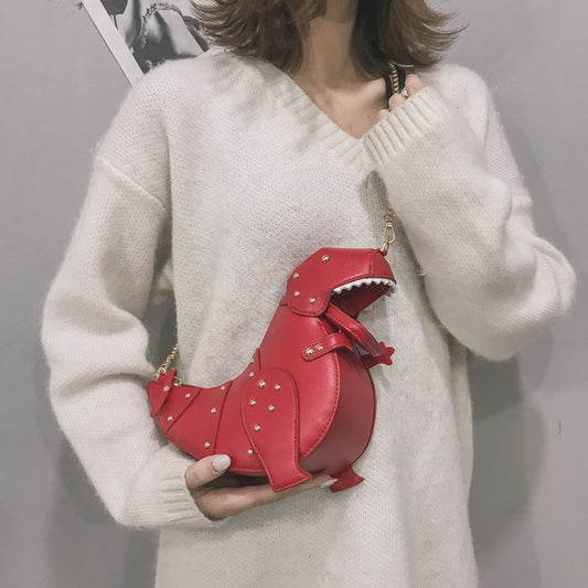 Cute Cartoon Dinosaur Crossbody Shoulder Bag Dino Purse