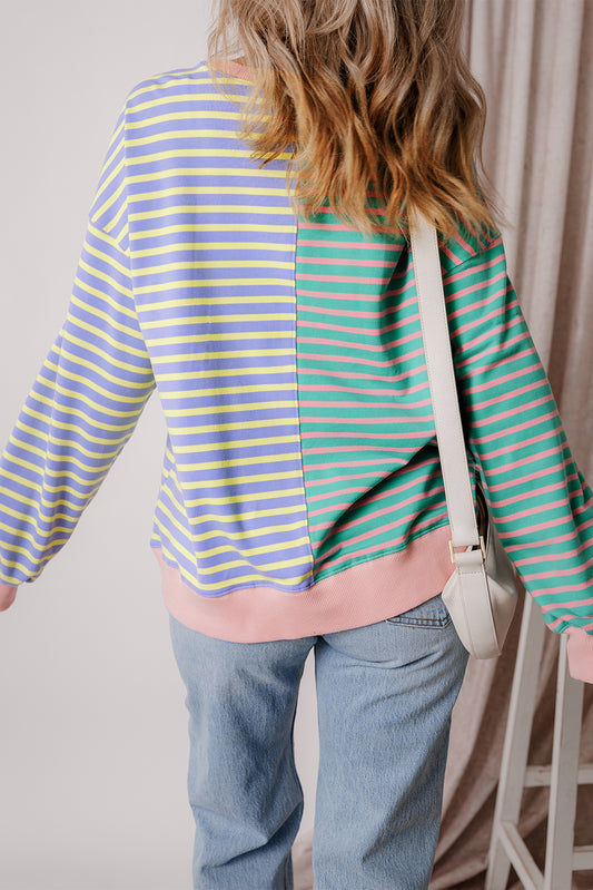 Shirley Colorblock Drop Shoulder Oversize Sweatshirt