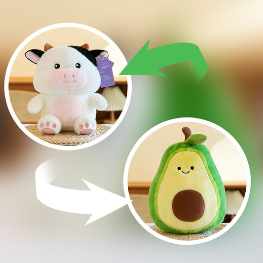 Reversible Avocado to Cow Plush