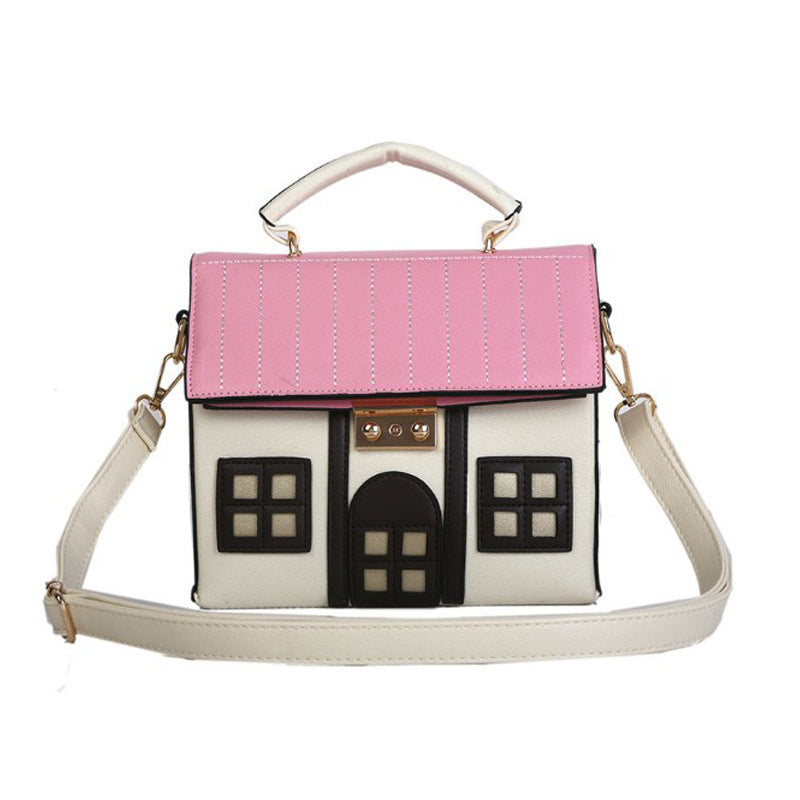 Unique Novelty Purse for Women Cute House Shape Handbag Tote Leather Fun Cellphone Crossbody Shoulder Bag