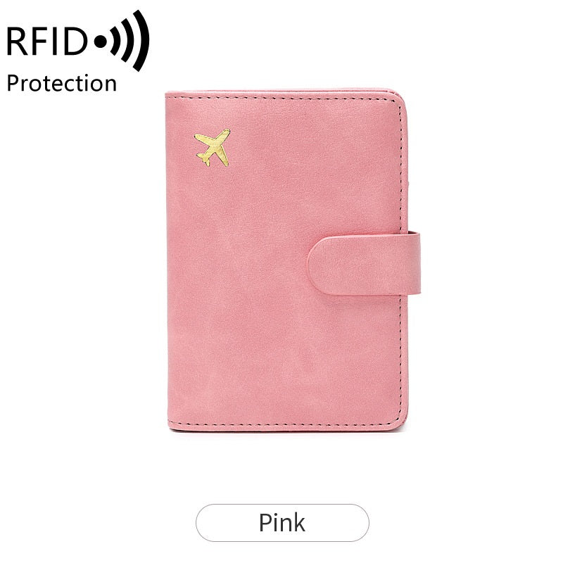 RFID Blocking Passport Holder Secure Travel Wallet Organizer Leather 