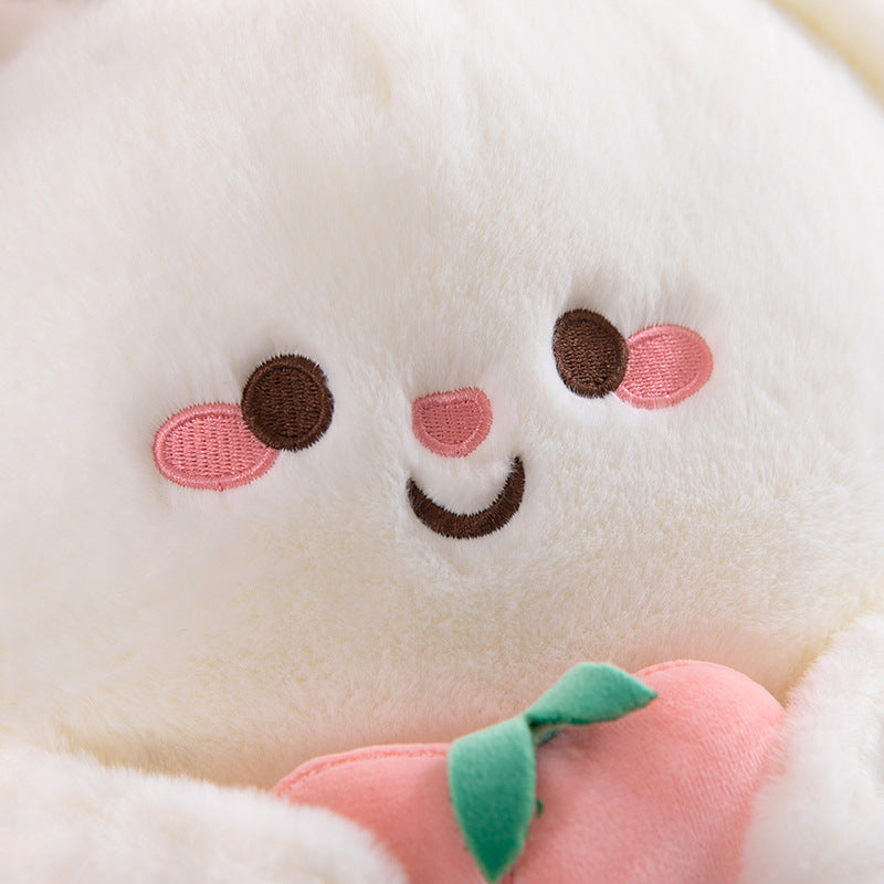 Soft Plush Bunnies Stuffed Animals Long Ear White Bunny Rabbit Stuffed Animal Cartoon Toy Dolls for Kids Children Birthday Gift Cute Plushies Chubby Plushy Bunnies Kawaii Plushie