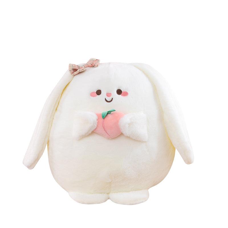 Soft Plush Bunnies Stuffed Animals Long Ear White Bunny Rabbit Stuffed Animal Cartoon Toy Dolls for Kids Children Birthday Gift Cute Plushies Chubby Plushy Bunnies Kawaii Plushie